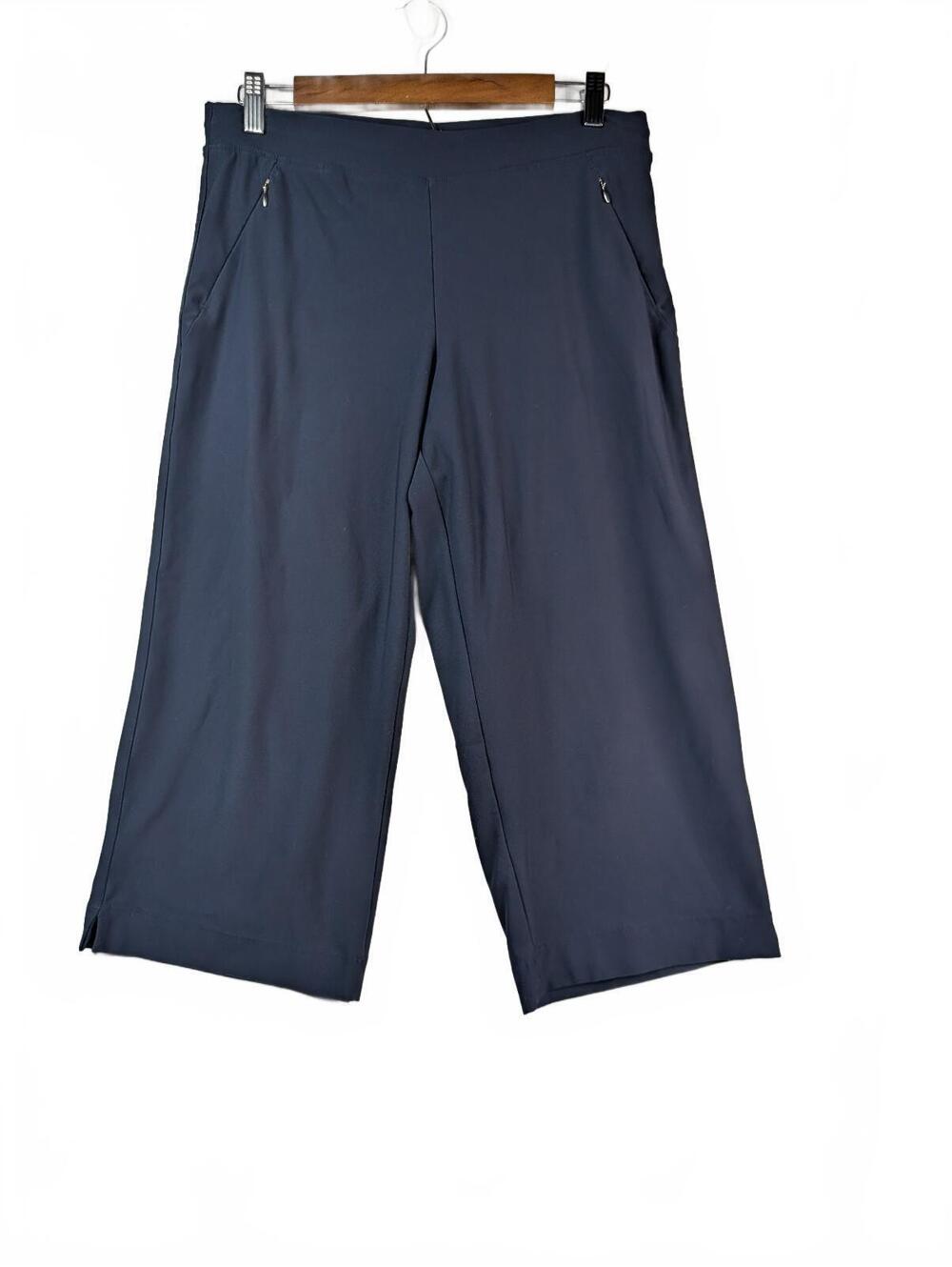 Lucy Activewear Everyday Collection Wide-Leg Crop Pants Navy Blue Size S